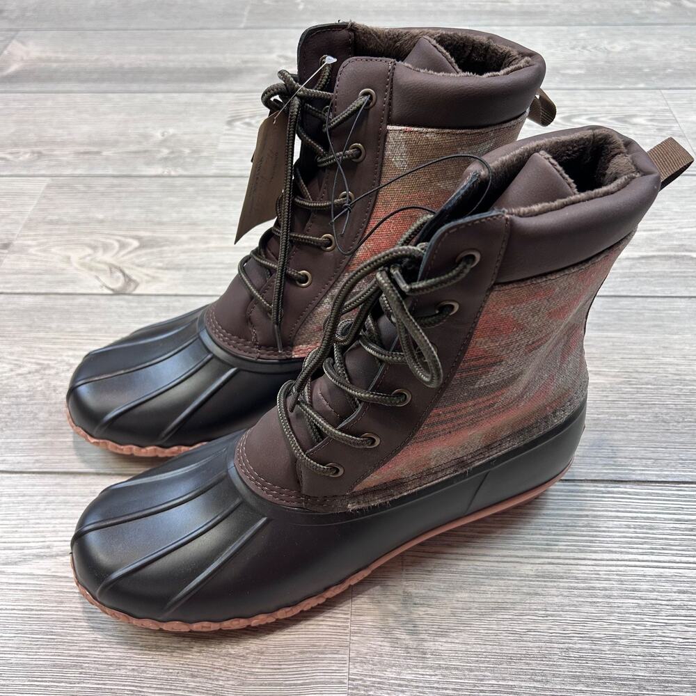 Weatherproof Vintage Adam II Faux Leather Combat Boots Aztec 11M NWT